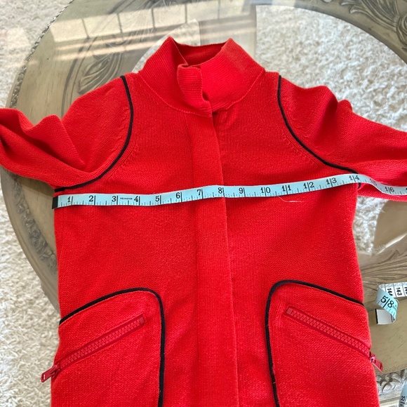 Armani Exchange A|X Red/Orange Knit Zip Up Cardigan Sweater Jacket Size XS - Picture 9 of 11